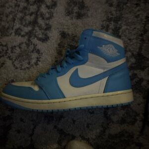 Nike Blue and White High-Top Sneakers